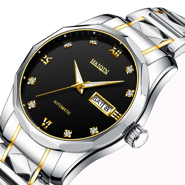 2020 New Haiqin Men S Watches Luxury Automatic Mechanical Watch Men Week Date Wrist Watch Mens Stainless Steel Waterproof Clocks Mechanical Watches Aliexpress