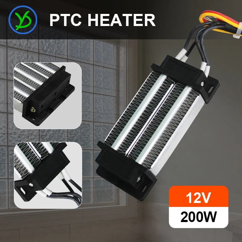 WALFRONT DC 12V PTC Heater Electric Insulated Air Heaters Constant Temperatur… 
