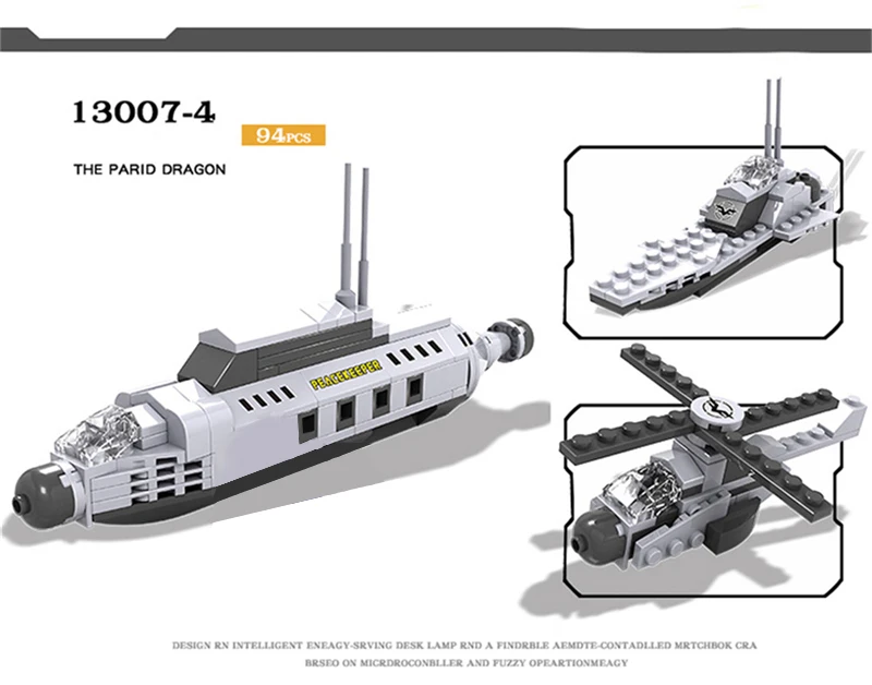 747 PCS Military Warship Aircraft Army Figures Building Blocks Construction Bricks Compatible LegoINGlys Children Toys (15)