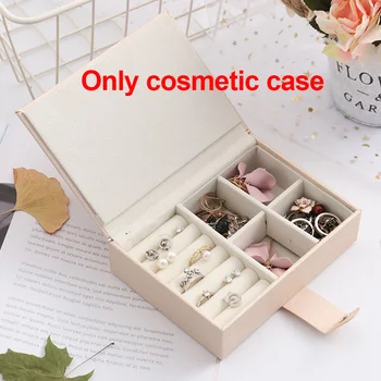 

Jewelry Case PU Leather Portable Large Capacity Display Compartment Magnetic Buckle Practical Organizer Gift Wear Resistant