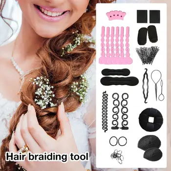 

New Hair Styling Tools Magic Hair Bun Clip Maker Hairpins Roller Kit Braid Twist Set Sponge Styling Accessories