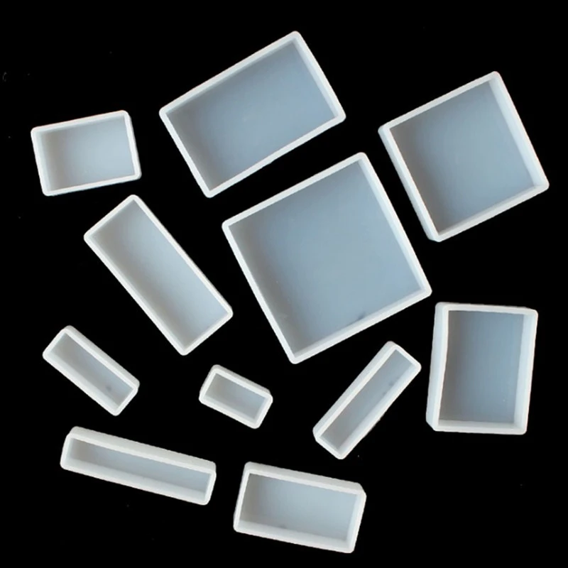 Silicone Mold DIY Square Rectangle Exopy Resin Mirror Crafts Jewelry Decoration Silicone Mold DIY Square Rectangle Exopy Resin Mirror Crafts Jewelry Decoration