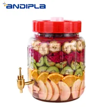 Автоматический выхлоп стекло брожения банка из нержавеющей стали кран лимон Мед Бутылка для виноградного вина банки для солений фрукты герметичный контейнер