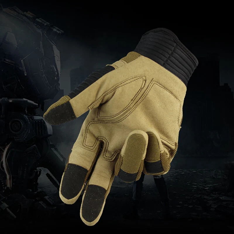 Мужские спортивные перчатки на полный палец тактические перчатки военные страйкбол для охоты с твердыми костяшками