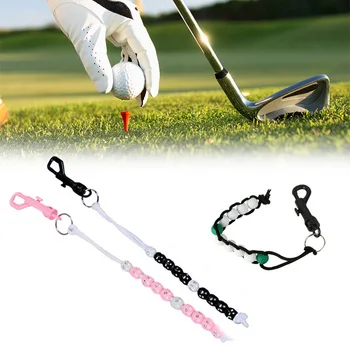 

Plastic Golf Bead Stroke Counter Braid Cord Score Count with Clip Counter FK88