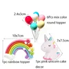 Décoration de gâteau en forme de licorne, ballon arc-en-ciel, nuage, Cupcake, drapeaux d'anniversaire pour enfants, décoration de gâteaux pour fête prénatale pour filles ► Photo 3/6