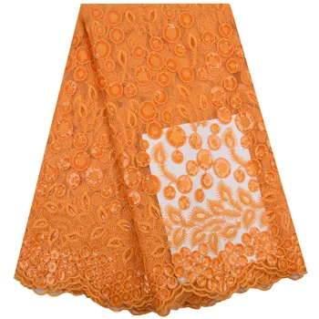 

2019 Latest Design Milk Silk Laces Fabric High Quality Tulle African Lace Fabric With Sequins For Wedding French Tulle Lace 1735