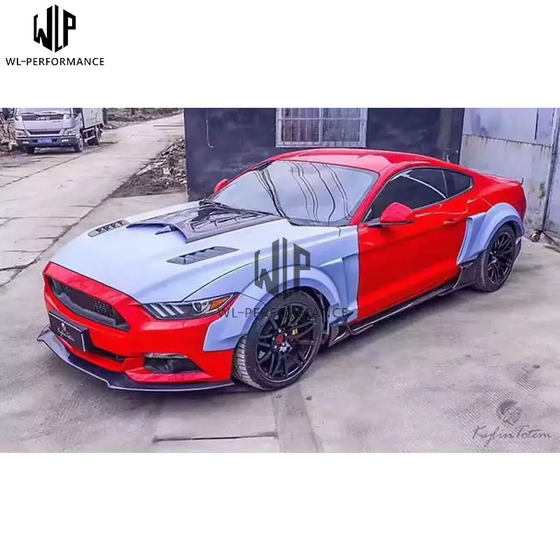 Для Ford Mustang FRP широкий автомобильный комплект кузова передний бампер для губ