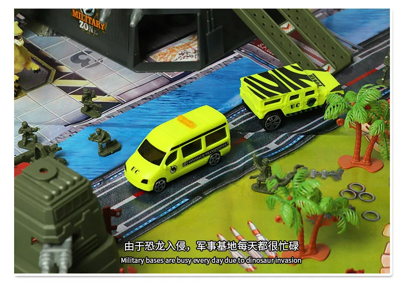 Детская Игрушка Подарочная модель динозавр Юрского периода нашествие T-Rex модель животного большой тематический сцена набор
