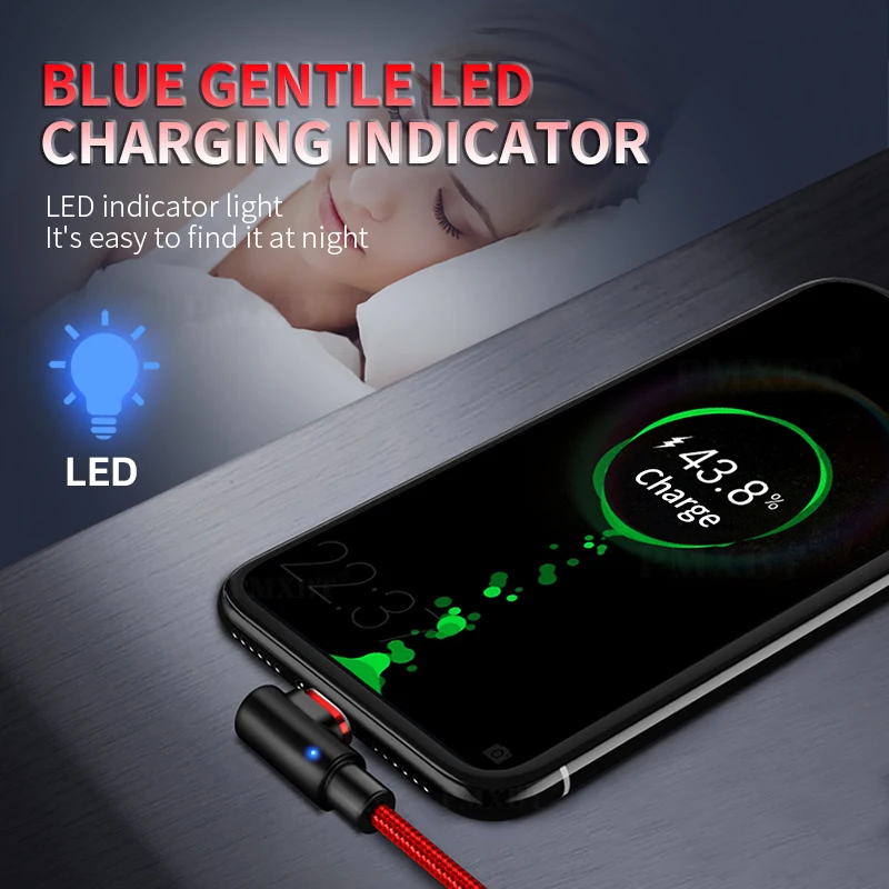 Магнитный зарядный кабель Micro USB Тип C провод 3A Быстрая зарядка для iphone X Samsung S10 Huawei