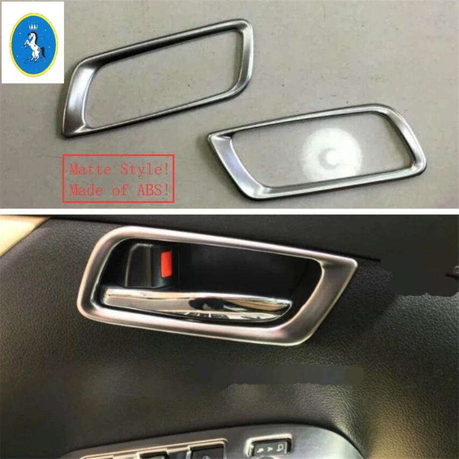 Yimaautotrims авто аксессуар Передняя Автомобильная внутренняя дверная ручка крышка чаши отделка ABS подходит для Toyota Alphard/Vellfire AH30