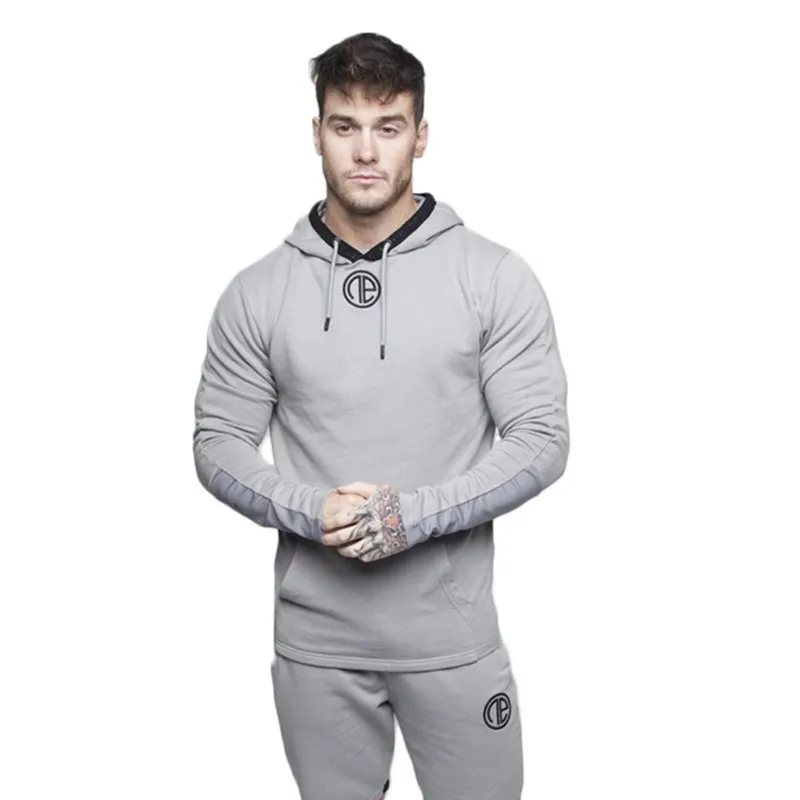 Новые мужские повседневные толстовки фитнес бренд Мужская одежда Camisetas спортивные костюмы мужская футболка для бодибилдинга мышцы с капюшоном куртки