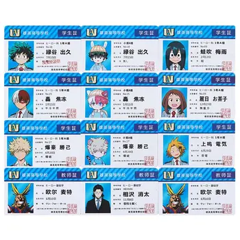 

Anime My Hero Academia Character ID Card Student Commemorative Card Waterproof PVC Collectible Photo