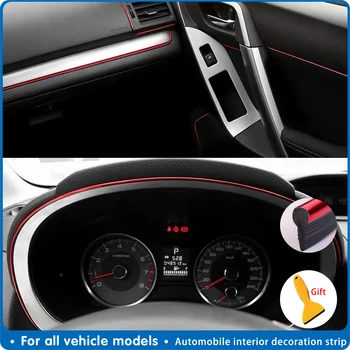 

Car Styling Universal DIY Flexible Interior Moulding Trim Strips Car Accessories Decoration Strip Auto Dashboard 5M Edge Sticker