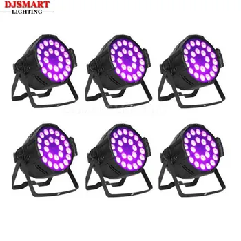 

6pieces Par Led 24x18W RGBWA UV 6in1 DMX Par 64 Guangzhou Stage Lights for Tv Theater Wedding Show