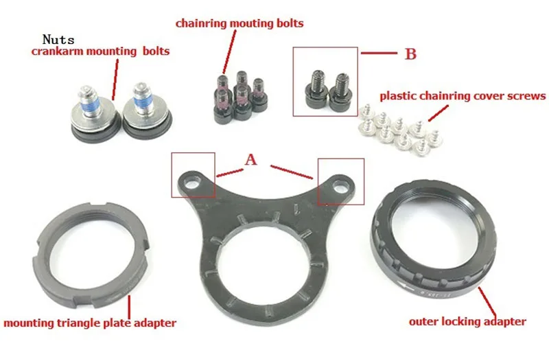 

Electric Bicycle Assembling Components 68-100mm Mountain Bike Plate Installation Parts For Bafang Mid Motor Kit