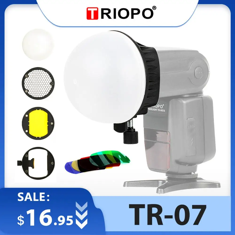 TRIOPO MagDome цветной фильтр отражатель сотовый шаровой рассеиватель Фото аксессуары наборы для GODOX YONGNUO Flash заменить