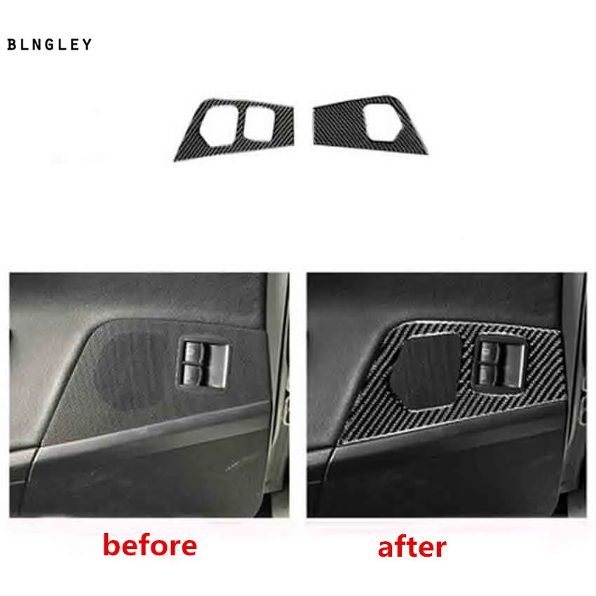 2pcs/lot Epoxy Glue Carbon Fiber Grain Front Car Door Speaker