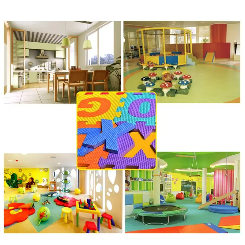 1set Kid Puzzle Play Mat with EVA Foam Interlocking Exercise Tiles Pad Floor Carpet