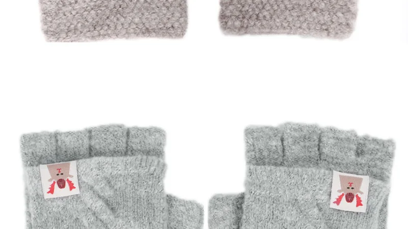 Guantes зимние перчатки женские зимние перчатки для девочек одноцветные перчатки из кроличьей шерсти мягкие теплые яркие цвета двойные женские перчатки