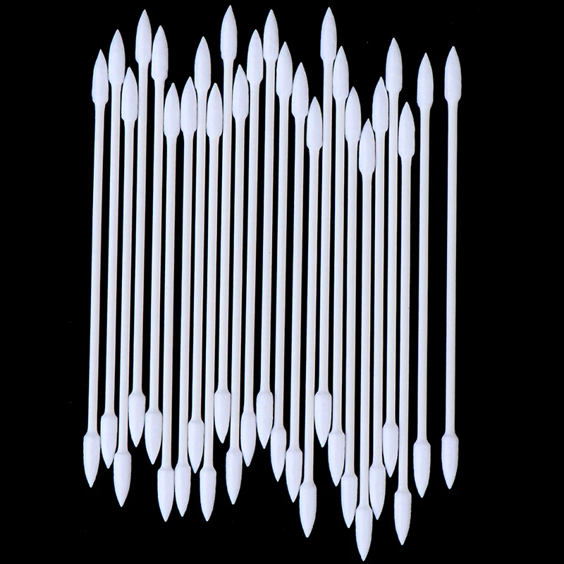 25 шт./пакет одноразовые ватным тампоном, косметика для перманентного макияжа здоровья медицинский ушной термометр жидкость для чистки ювелирных изделий палочки бутоны наконечник супермягкого флиса тампон