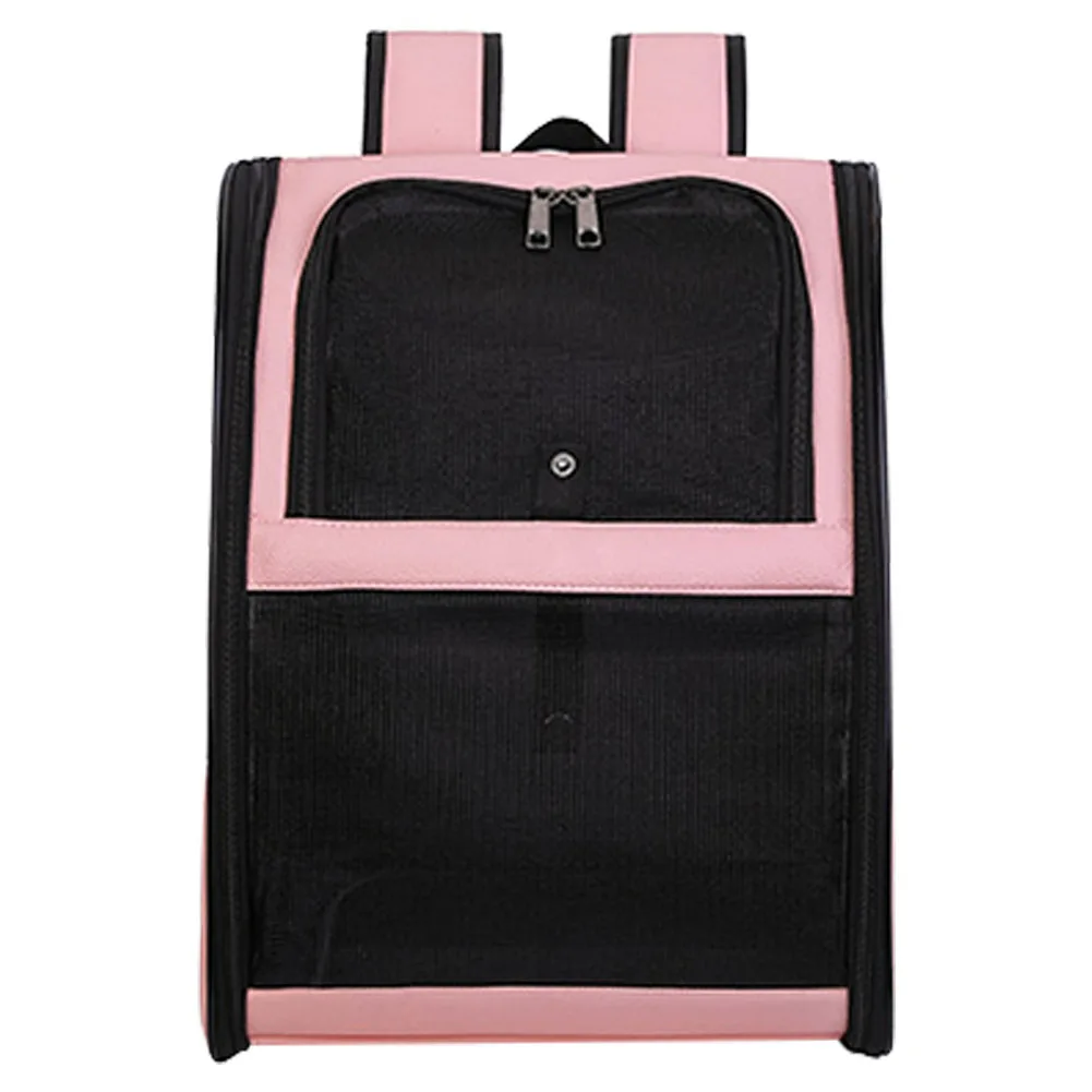 Дорожная сумка для птиц, попугаев, на молнии, с регулируемым ремешком, модная, складная, переноска, дышащая, большая, сетчатая, для питомцев, рюкзак, вентилируемая клетка - Цвет: Розовый