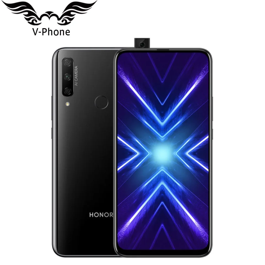 Мобильный телефон Honor 9X6 GB 128GB Kirin 810, четыре ядра, 6,59 дюймов, отпечаток пальца, 4000 мАч, 48MP камера, Anroid 9, 4G смартфон
