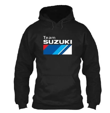Куртка для езды на мотоцикле осень зима толстовки для мотокросса Suzuki свитера Kawasaki пуловер пальто - Color: Black