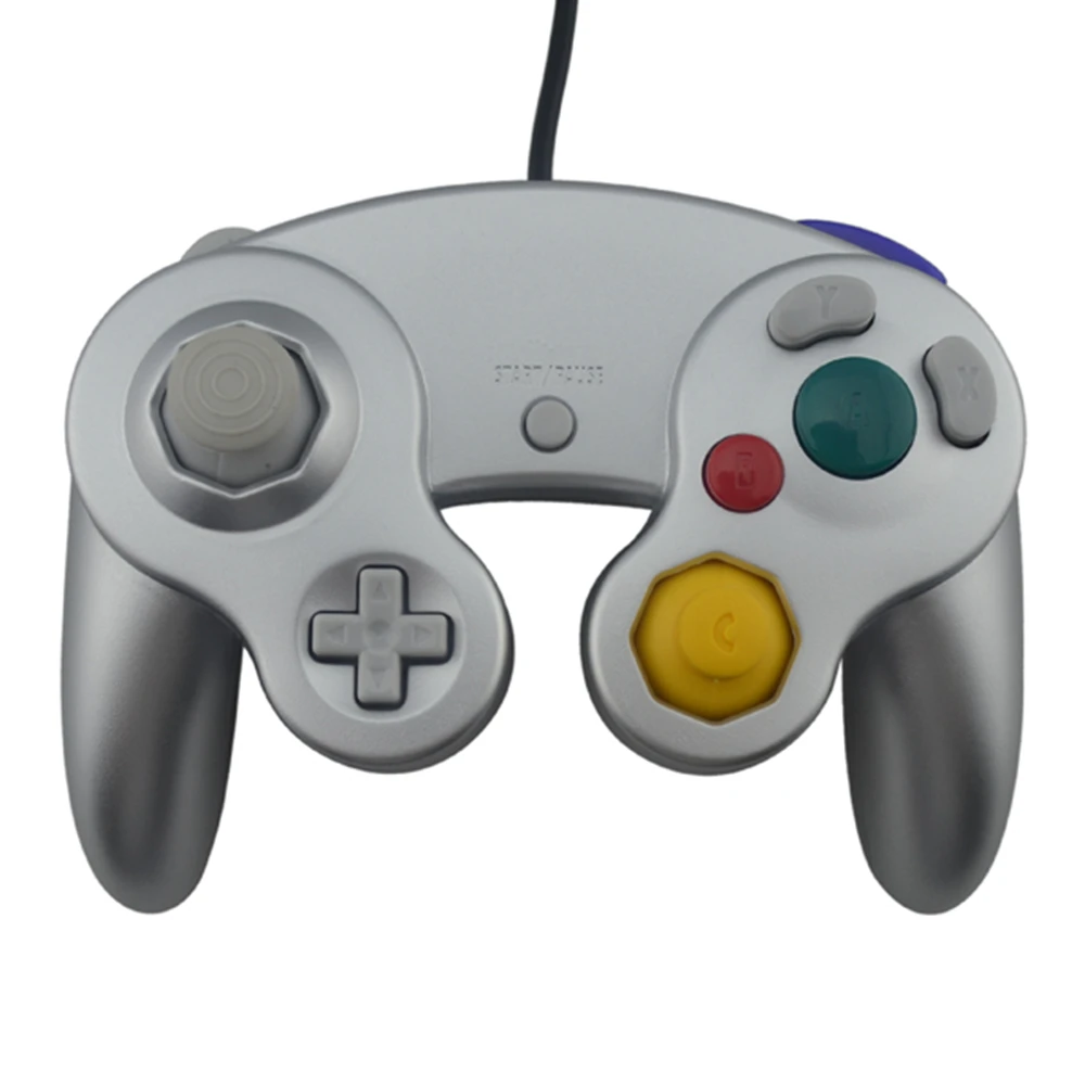 Silver 50 PCS a lot Wired Controlle For N-G-C Controller GC Port PC USB Wired Gamepad Joypad Joystick For MAC Computer PC Gamepad - Цвет: Silver