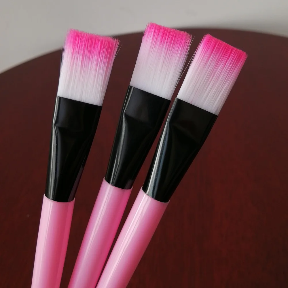 2pc Professional Mask brush Soft Nylon Makeup Brushes White Or Pink Plastic Handle Cosmetic Make up Tools Convenient and Clean