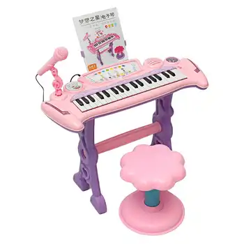 

Pink 37 Key Kids Electronic Keyboard Piano Organ Toy/Microphone Music Play kids Educational Toy Gift For Children