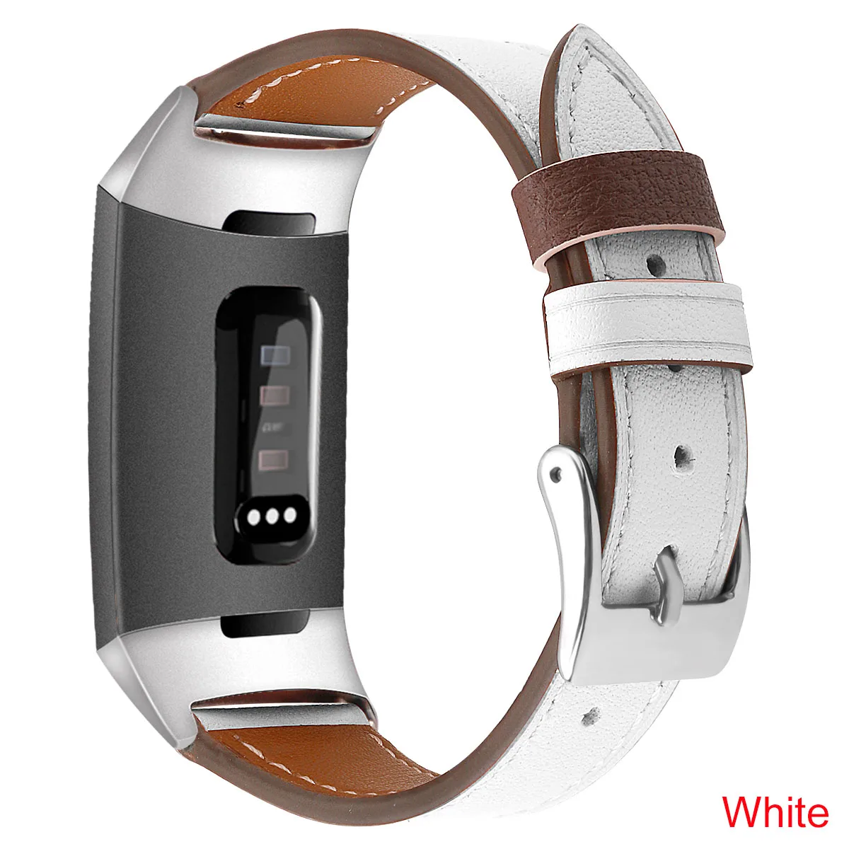 Белый Essidi для Fitbit Charge 3 кожаный ремешок для женщин и мужчин умный Браслет замена для мужчин t для Fitbit Charge 3 ремешок для часов петля - Цвет: Белый