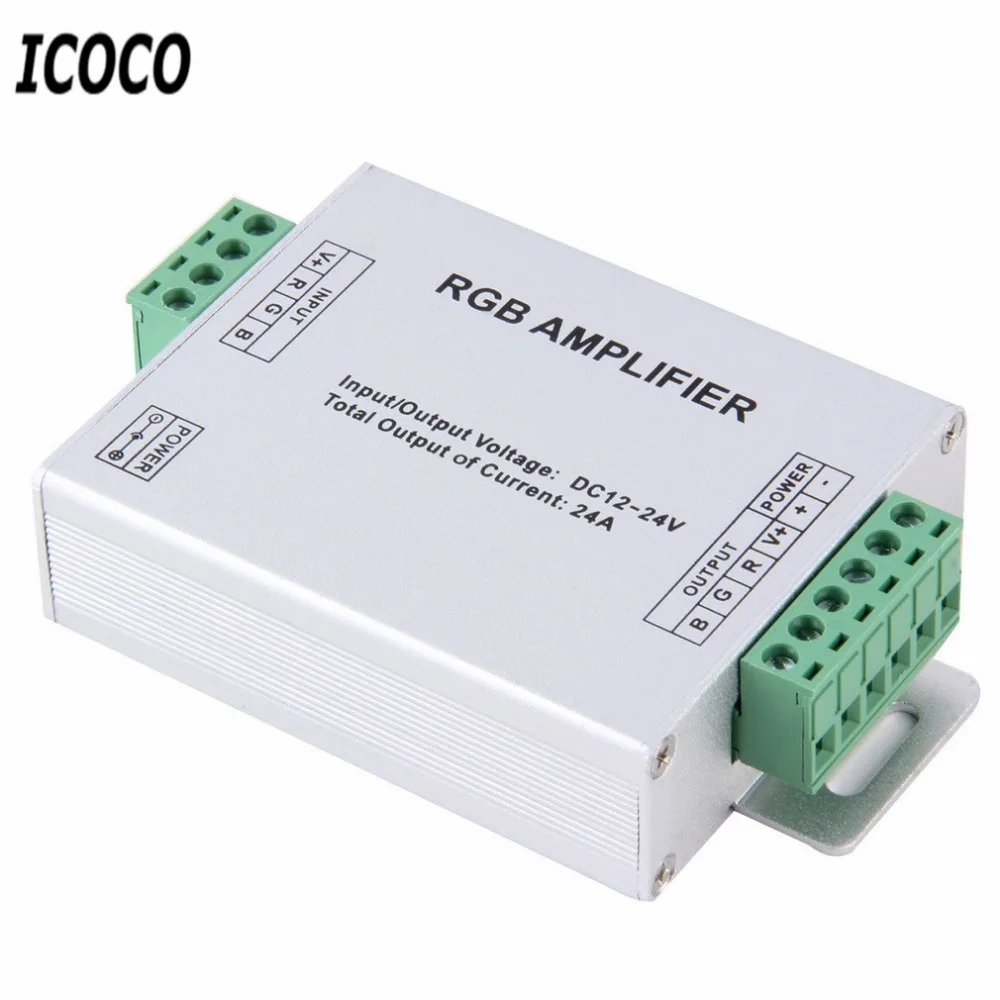 4A Amplifier Repeater for Extend Signal LED 5050 3528 RGB Strip Light DC12-24V Power Repeater Console Controller