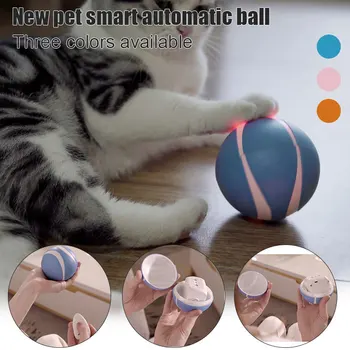 

Smart Interactive Cat Toy 360 Degree Self Rotating Ball Cat Toy Cute for Cat Dog QP2