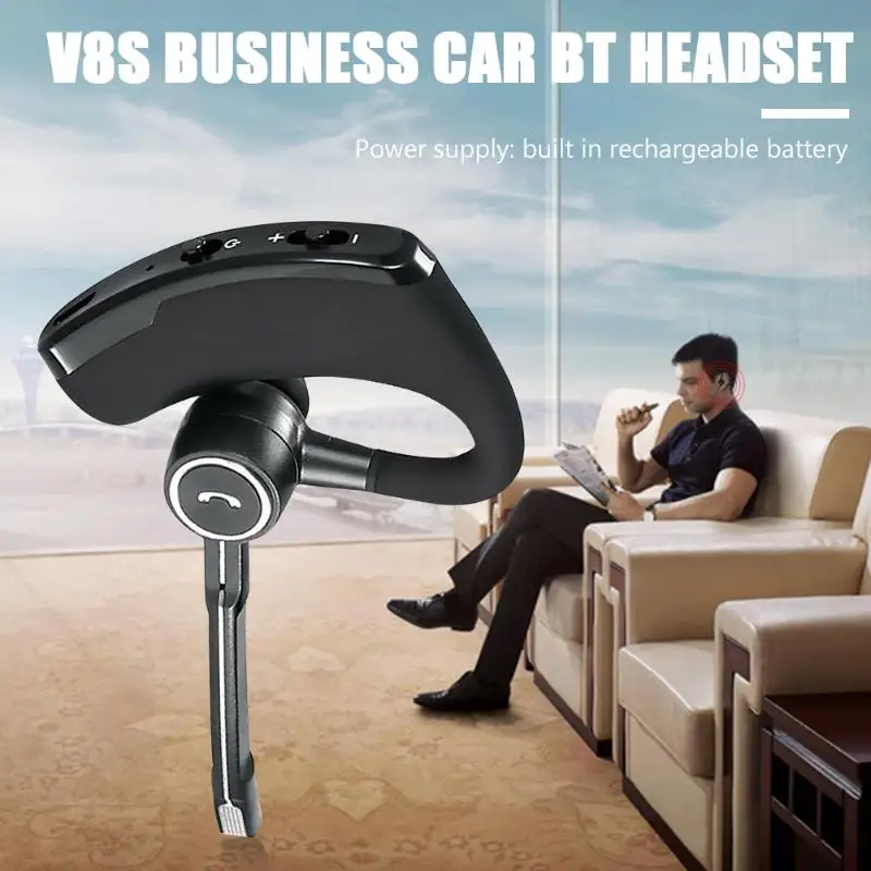 Bluetooth наушники V8S с зарядкой от USB ушным крючком|Наушники и гарнитуры| |