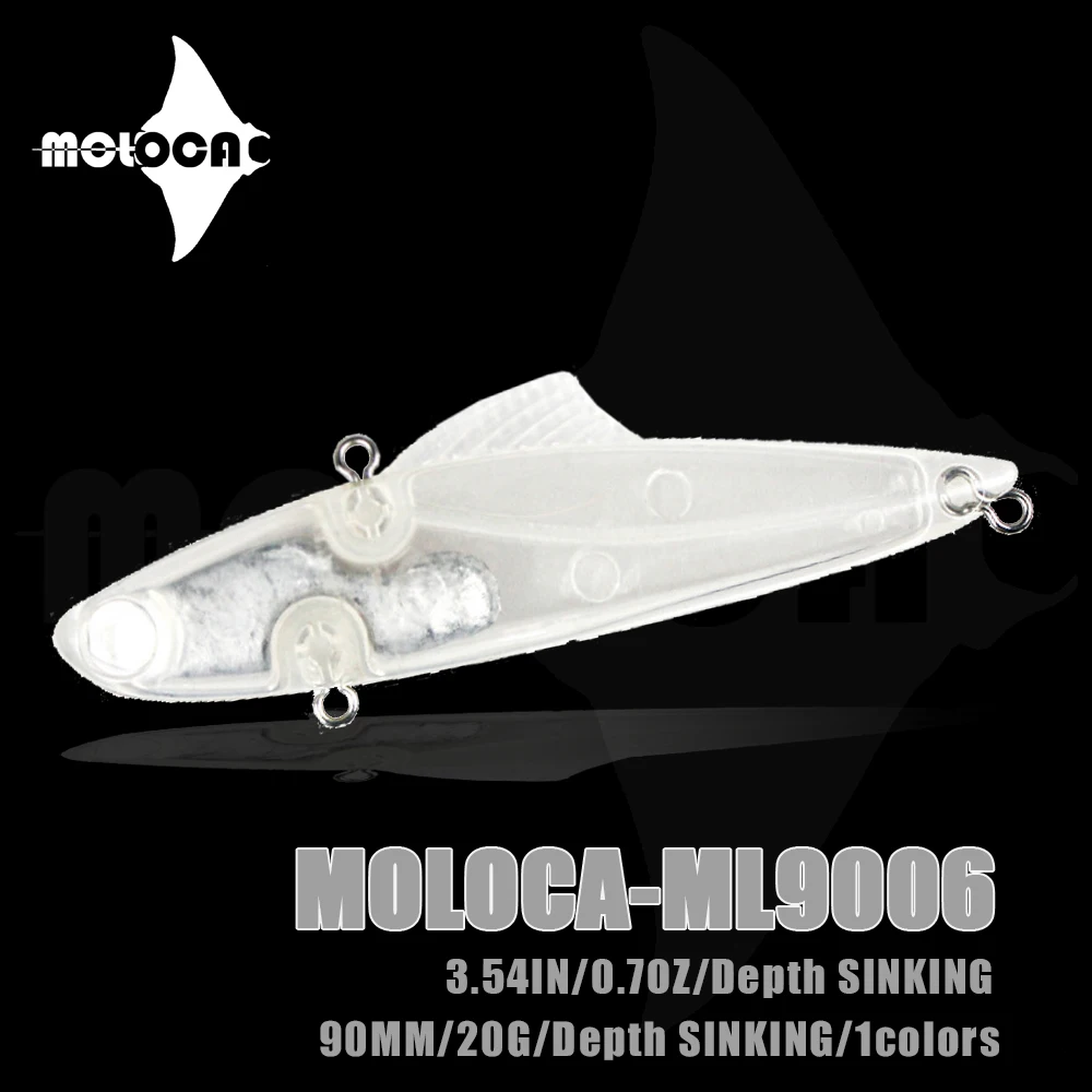 

Fishing Accessories Vibration 20g 90mm ABS Transparent Unpainted Lures Sinking Winter Peche En Mer Carp Isca Artificial Leurre