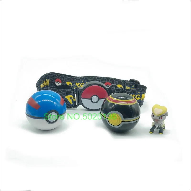 TOMY Pokemon Elf Ball Belt Pikachu Pokeball Pocket Monster Variant ModelToy Set Action Figure Model Kids Toy Gift star wars toys