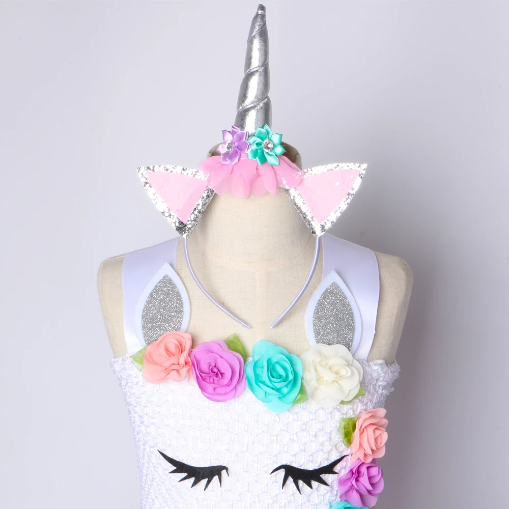 Girls Unicorn Tutu Dress - Pastel Rainbow Princess Costume for Kids - Birthday Party Dress or Halloween Outfit for Children Ages 1-14 image 6