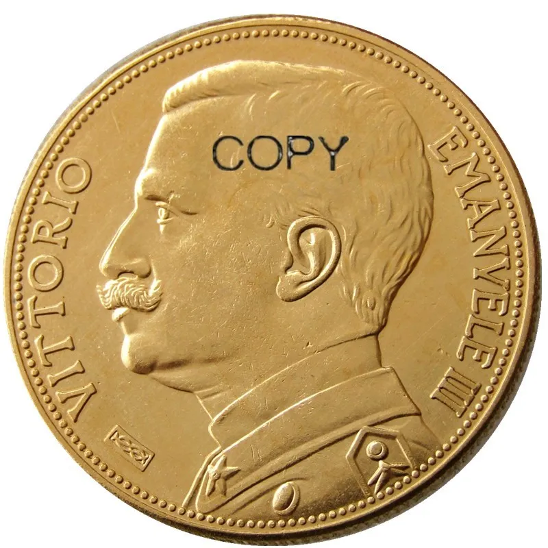1926 Италия 100 Lire позолоченная копия украшения монеты
