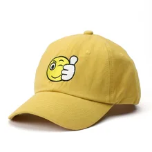 street outdoor sunshade cap in summer curved eaves hat Korean version of female smiling face embroidered baseball cap