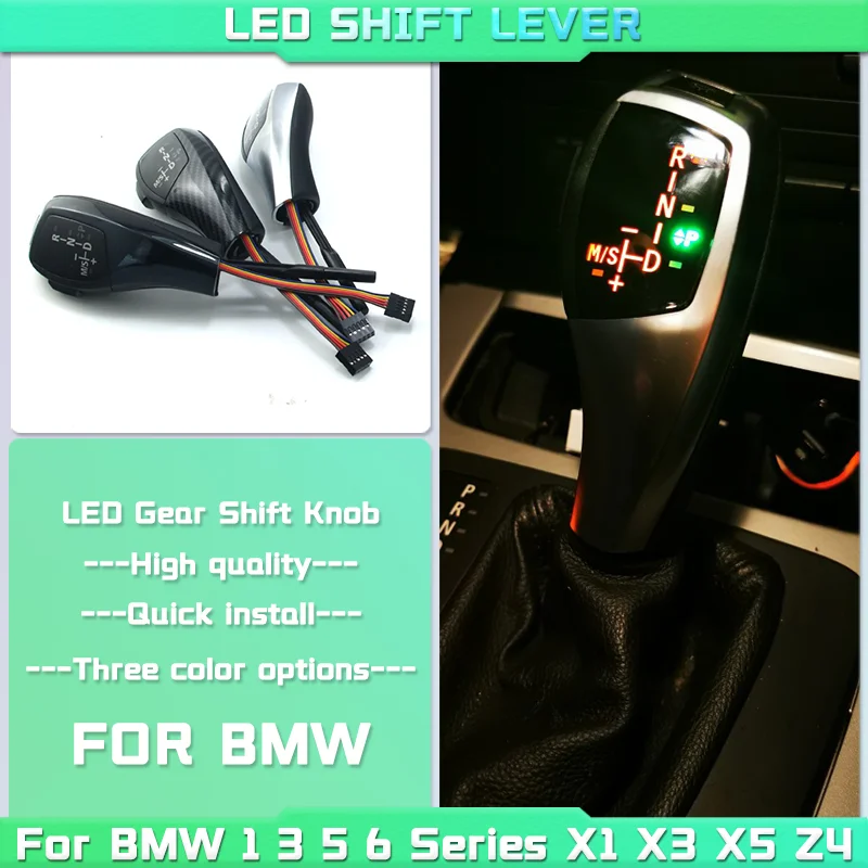 

LED Gear Shift Knob Shifter Lever For BMW 1 3 5 6 Series E90 E60 E46 2D 4D E39 E53 E92 E87 E93 E83 X3 E89 Automatic Accessories