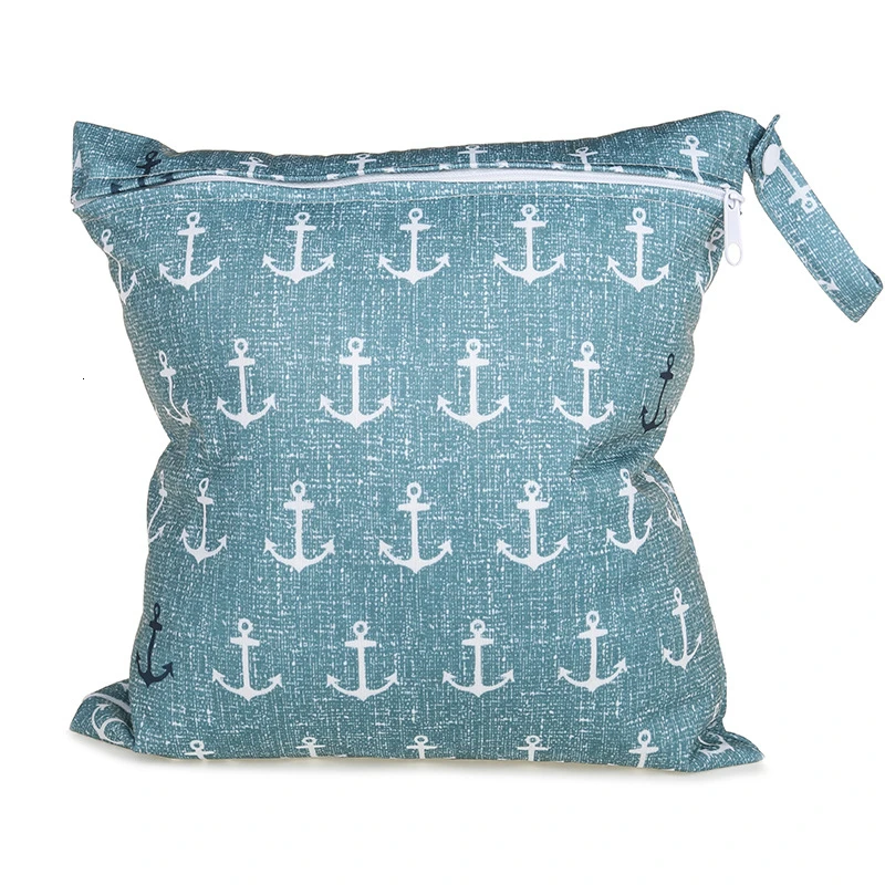 

TPU Waterproof Baby Diaper Organizer 28x30cm Reusable Printed Pocket Travel Wet Dry Bags Small Size Bag Mummy Bag Nappy Bags