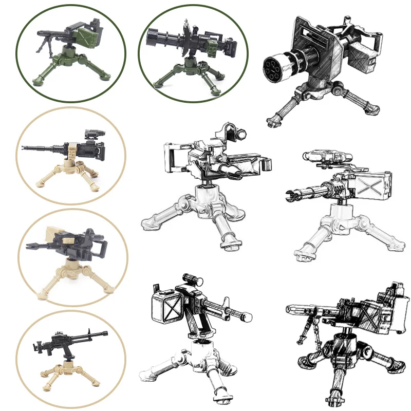Военная машина пистолет оружие строительные блоки мировая война 2 модель сборки - Фото №1