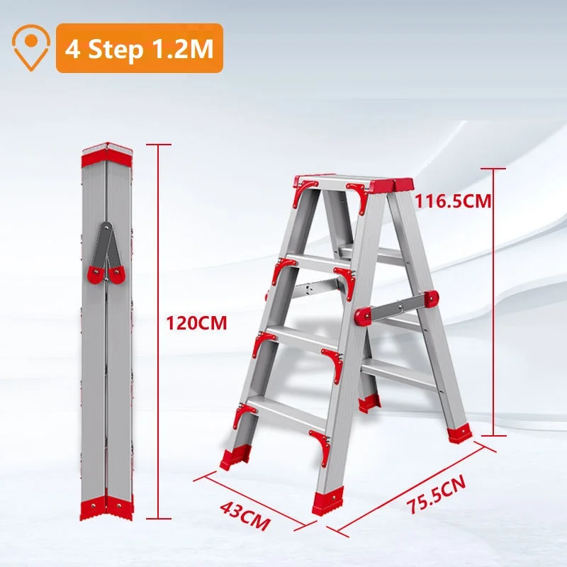 Escalera de elevación de aleación de aluminio para el hogar, escaleras  plegables telescópicas, escalones de espiga para caminar, escaleras de  ingeniería multifunción portátiles - AliExpress