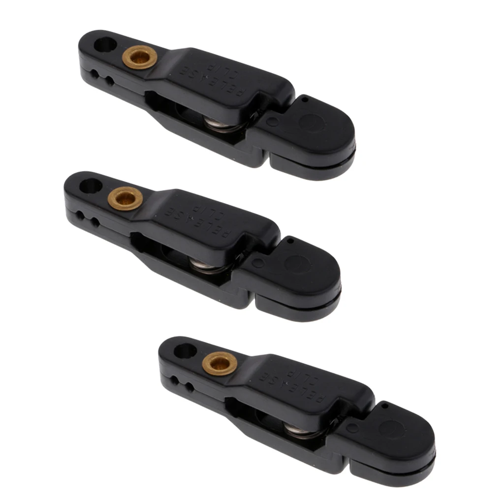 Lot 3~8pcs Outrigger / Downrigger / Planer Board Release Clips Padded Snap Release Clip with Pin Replacement Tackles Black