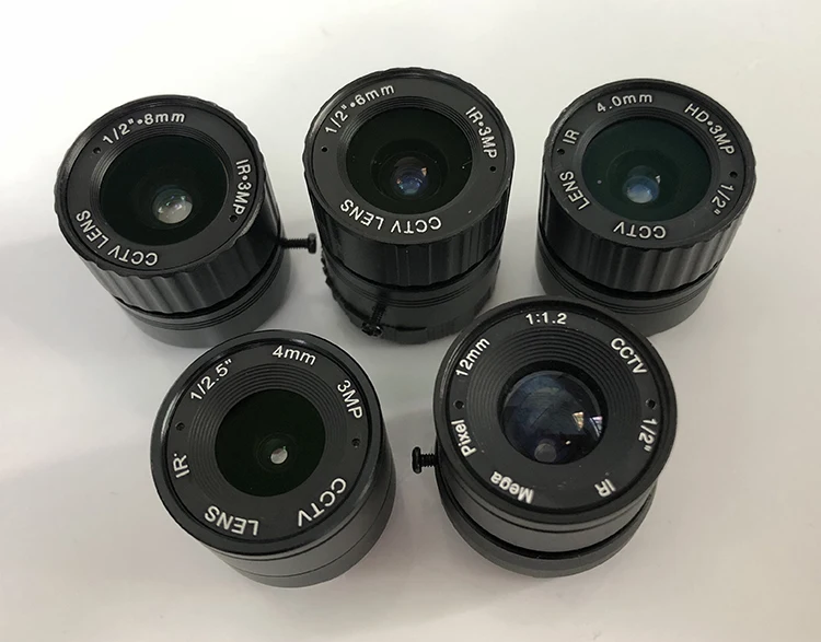 Industrial Camera Lens 1/2 Manual Aperture 4mm/6mm/8mm/12mm/16mm Fixed Focus Optional HD kitchen cupboard