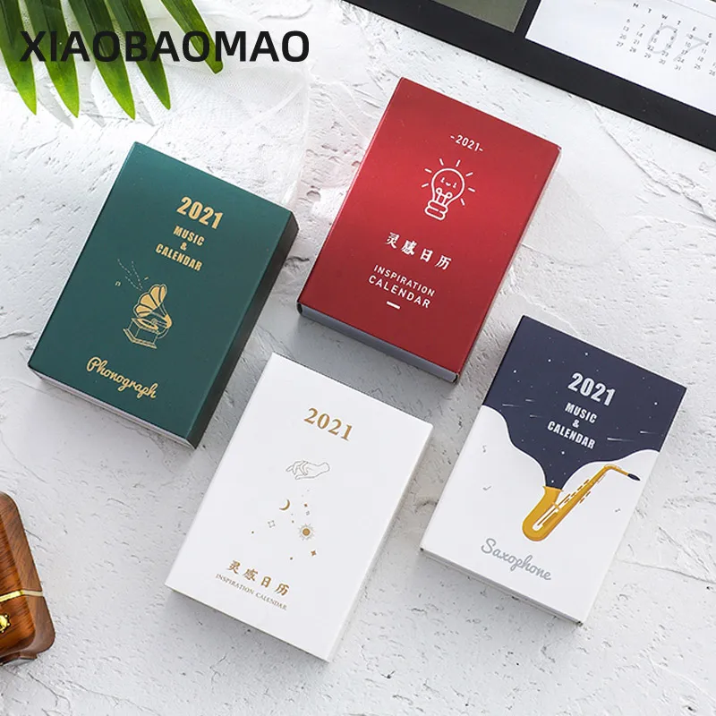 

365 Days ins Mini Calendar 2021 Desktop Paper Calendars Daily Scheduler Table Planner Yearly Agenda Calendars Thicken