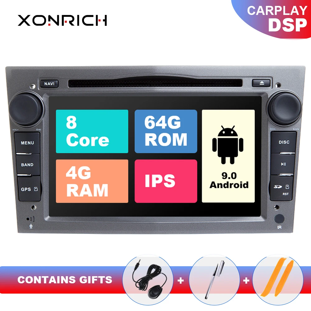 2 Din Android 9 Автомобильная магнитола мультимедиа для Opel Vectra C Vauxhall Astra HG J AntaraZafira B Corsa D vivaro Meriva Veda ips DSP 4GB