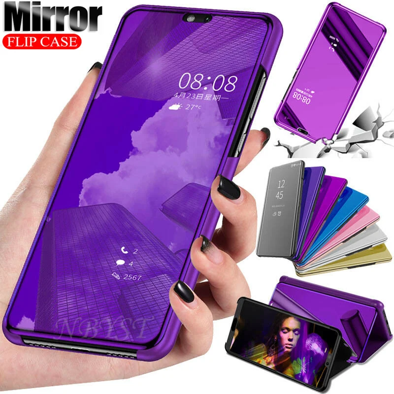 Зеркальный флип чехол для Samsung Galaxy A42 5G M31S M51 A21S A31 A11 A01 A41 A51 A71 M21 M11 M30S A10 A20 A30 A50 A70 A40 A60