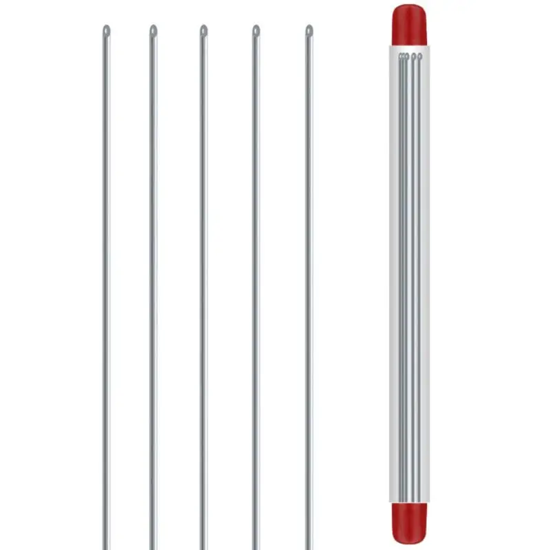 

5 Pcs/set Metal Hollow Gas Needle Stainless Steel Fast Upper Bait Penetrate Earthworm Fishing Gear Accessories Tools Y4UB